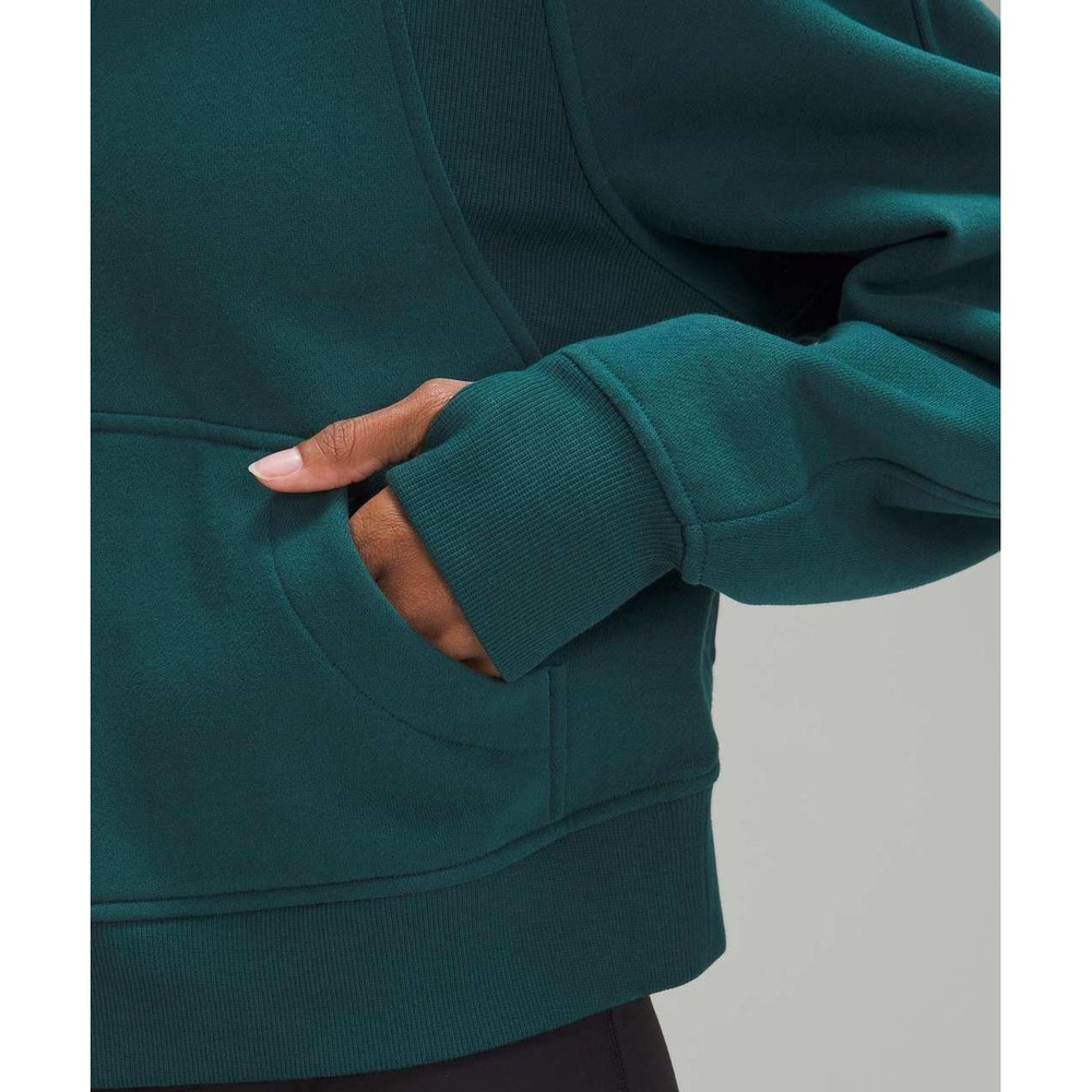 Lululemon Scuba Oversized Funnel Neck Half Zip Storm Teal Gold Zip Women's XS/S - Picture 3 of 8